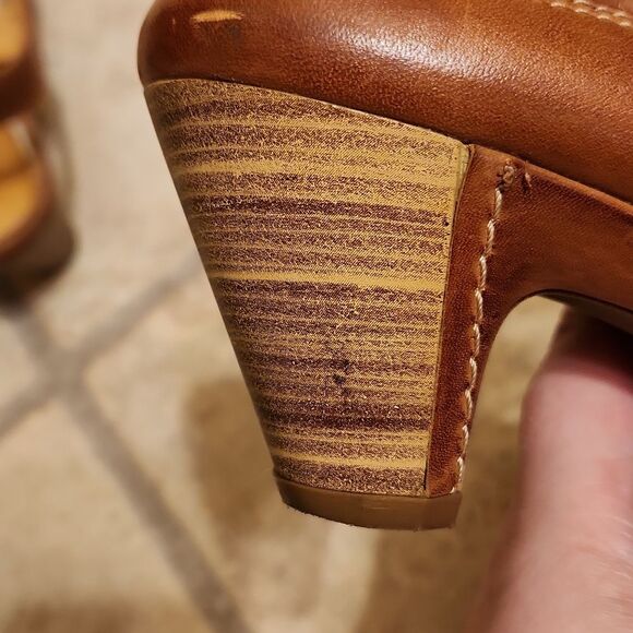 Pikolinos Women's White & Tan Heeled Sandals Size 37 US 6.5 - Picture 6 of 11